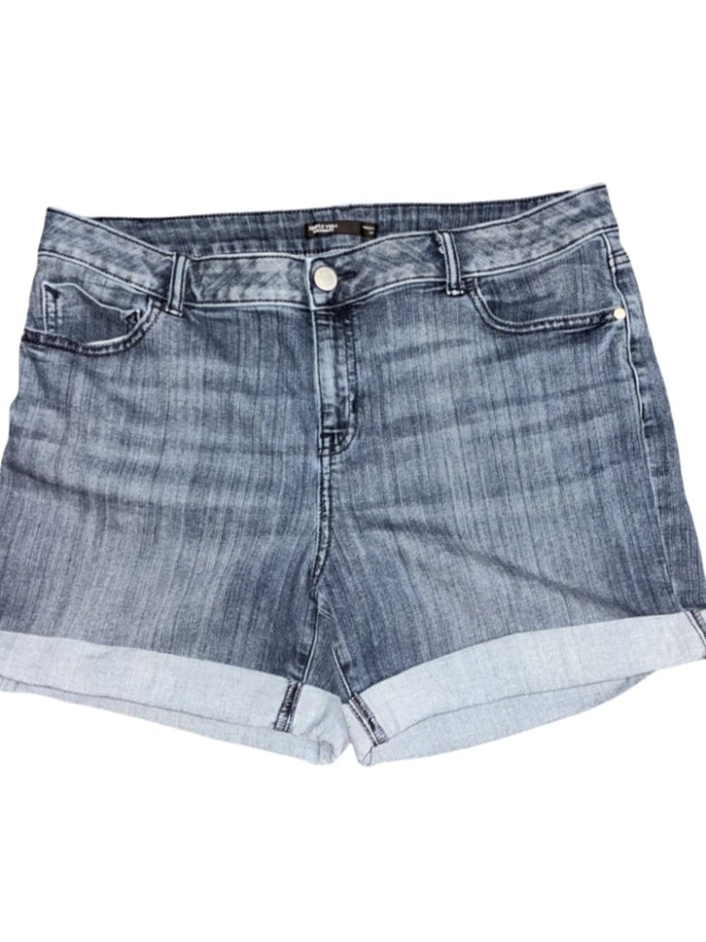 Sz.14*Simply Vera VeraWang*Blue Denim Shorts--Cuffed